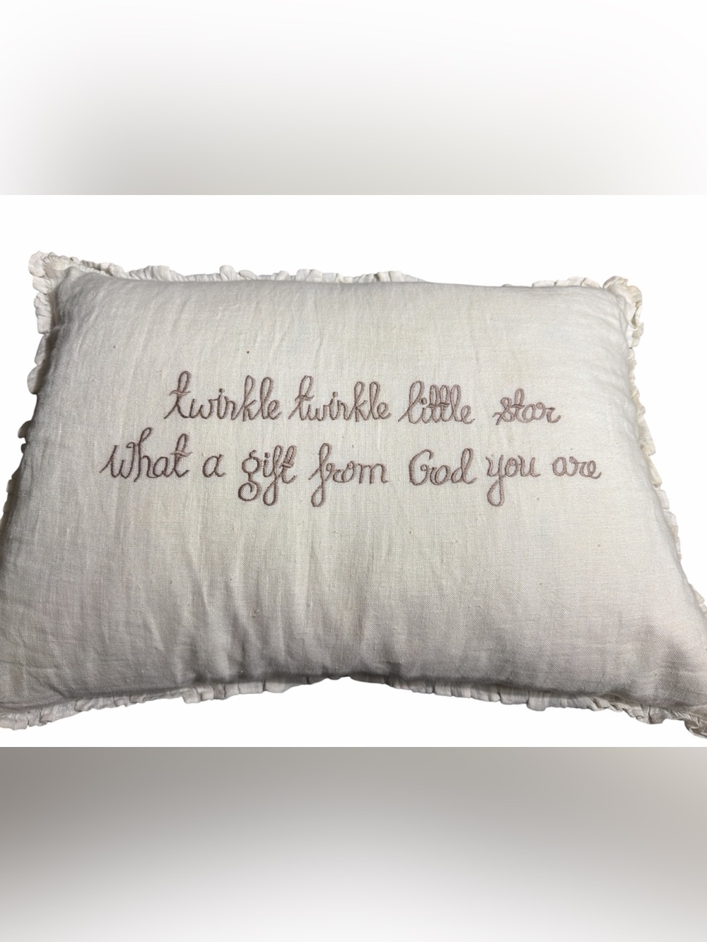 Taylor Linens down pillow for Baby. Twinkle twinkle little star what a gift
